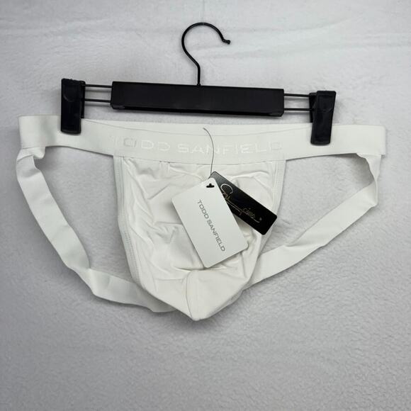 Todd Sanfield Jock Strap Men's XL White Supima Cotton Underwear Solid NEW - Picture 1 of 5